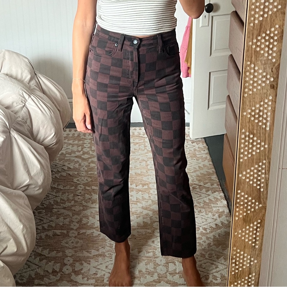Pistola Charlie checkered denim size 25
